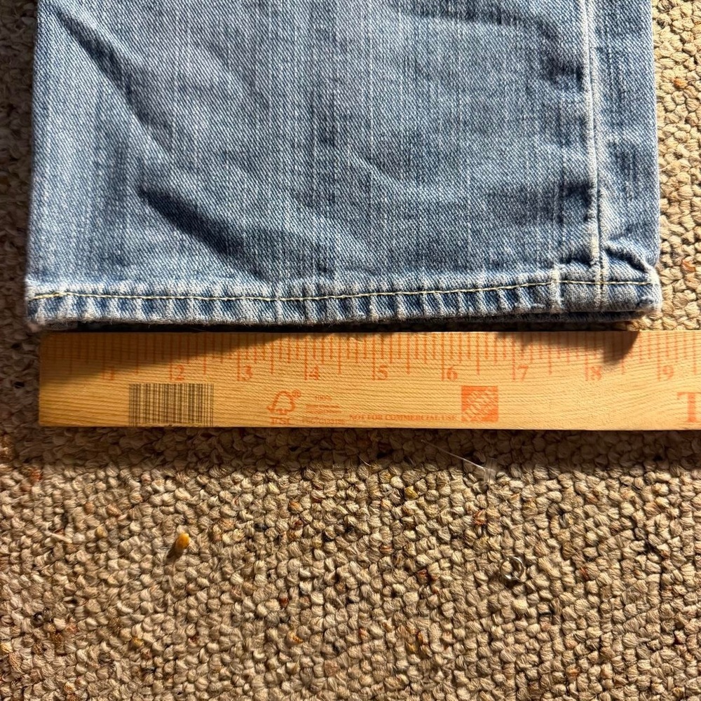 Polo Ralph Lauren Light Wash Straight Leg Jeans Distressed Y2K Denim Pants 36x32 - Picture 4 of 8